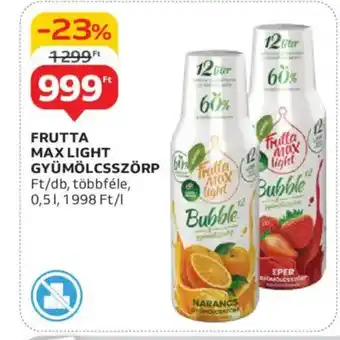 Auchan Frutta max light gyümölcsszörp ajánlat