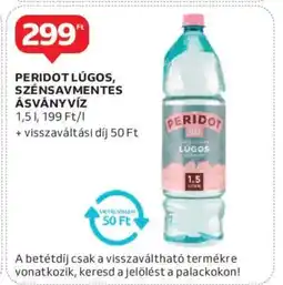 Auchan Peridot lúgos, szénsavmentes ásványvíz ajánlat