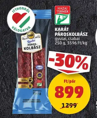 PENNY Karát pároskolbász ajánlat