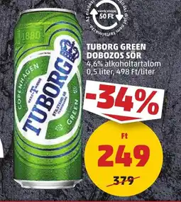 PENNY Tuborg green dobozos sör ajánlat