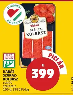 PENNY Karát száraz- kolbász ajánlat