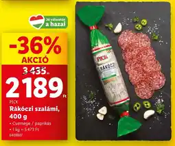 Lidl PICK Rákóczi szalámi ajánlat