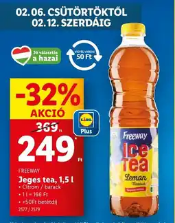 Lidl FREEWAY Jeges tea ajánlat