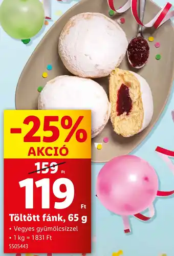 Lidl Töltött fánk ajánlat