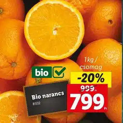 Lidl Bio narancs ajánlat