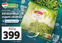 Lidl FRESHONA Zöldhüvelyű vágott zöldbab ajánlat