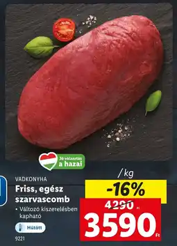 Lidl Friss, egész szarvascomb ajánlat