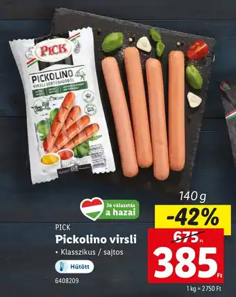 Lidl PICK Pickolino virsli ajánlat