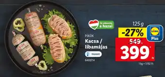 Lidl PIKOK Kacsa / libamájas ajánlat