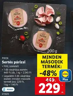 Lidl PIKOK Sertés párizsi ajánlat