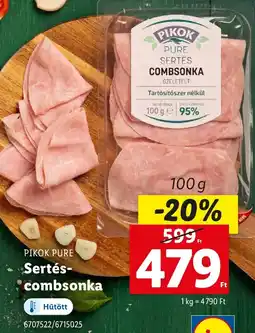 Lidl PIKOK PURE Sertés-combsonka ajánlat