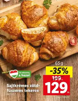 Lidl Sajtkrémes zöld- fűszeres tekercs ajánlat