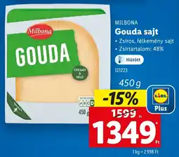 Lidl MILBONA Gouda sajt ajánlat