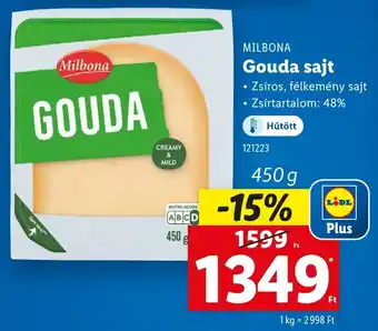 Lidl MILBONA Gouda sajt ajánlat