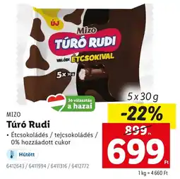 Lidl MIZO Túró Rudi ajánlat