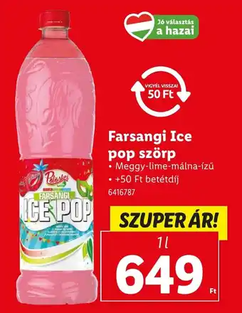 Lidl Farsangi Ice pop szörp ajánlat