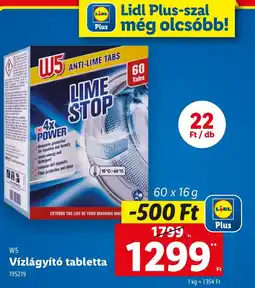 Lidl W5 Vízlágyító tabletta ajánlat