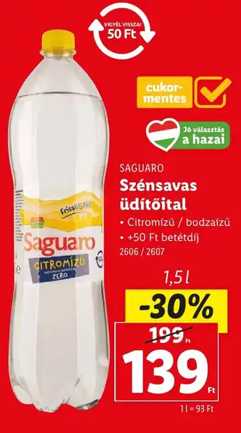 Lidl SAGUARO Szénsavas üdítőital ajánlat