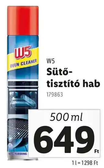 Lidl W5 Sütőtisztító hab ajánlat