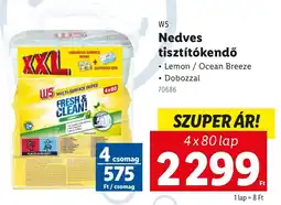 Lidl W5 Nedves tisztítókendő ajánlat