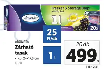 Lidl AROMATA Zárható tasak ajánlat