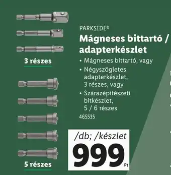 Lidl PARKSIDE Mágneses bittartó / adapterkészlet ajánlat