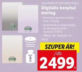 Lidl SILVERCREST Digitális konyhai mérleg ajánlat