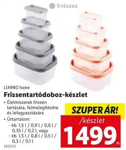 Lidl LIARNO home Frissentartódoboz-készlet ajánlat