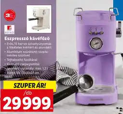 Lidl RETRO Eszpresszó kávéfőző ajánlat