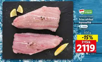 Lidl FRESH FISH TODAY Friss afrikai harcsafilé ajánlat