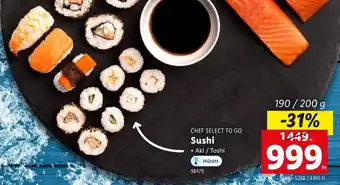 Lidl CHEF SELECT TO GO Sushi ajánlat