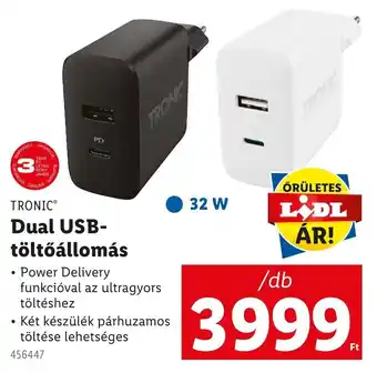 Lidl TRONIC Dual USB- töltőállomás ajánlat