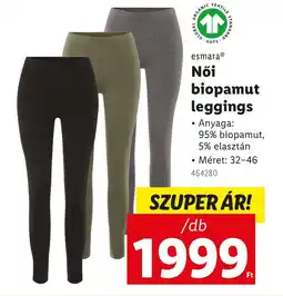 Lidl Női biopamut leggings Anyaga ajánlat