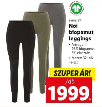 Lidl Női biopamut leggings Anyaga ajánlat