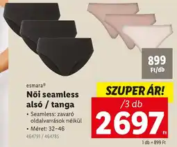 Lidl Esmara Női seamless alsó / tanga ajánlat