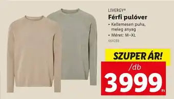 Lidl LIVERGY Férfi pulóver ajánlat