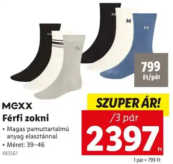 Lidl MEXX Férfi zokni ajánlat