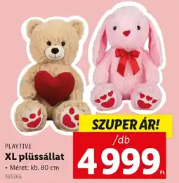 Lidl PLAYTIVE XL plüssállat ajánlat