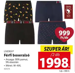 Lidl LIVERGY Férfi boxeralsó ajánlat