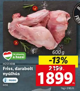 Lidl HÚSFARM Friss, darabolt nyúlhús ajánlat