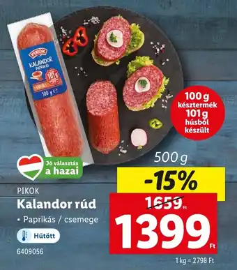 Lidl PIKOK Kalandor rúd ajánlat