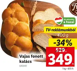 Lidl Vajas fonott kalács ajánlat