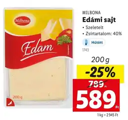 Lidl MILBONA Edámi sajt ajánlat