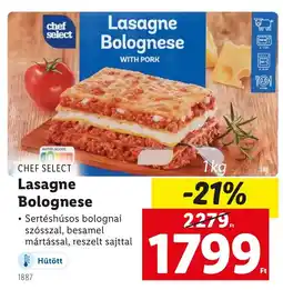 Lidl CHEF SELECT Lasagne Bolognese ajánlat