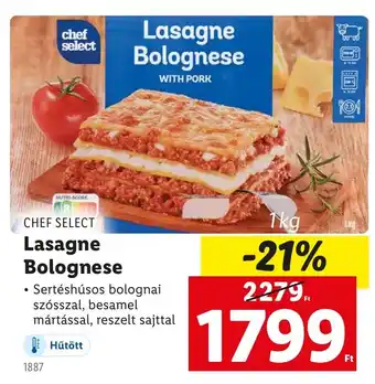 Lidl CHEF SELECT Lasagne Bolognese ajánlat