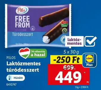 Lidl PILOS Laktózmentes túródesszert ajánlat