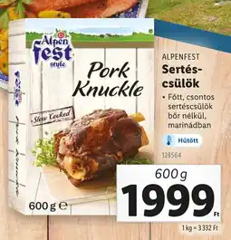 Lidl ALPENFEST Sertés-csülök ajánlat