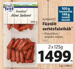 Lidl ALPENFEST Füstölt sertésfalatkák ajánlat