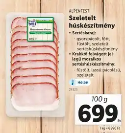 Lidl ALPENFEST Szeletelt húskészítmény ajánlat