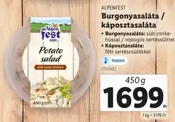 Lidl ALPENFEST Burgonyasaláta / káposztasaláta ajánlat